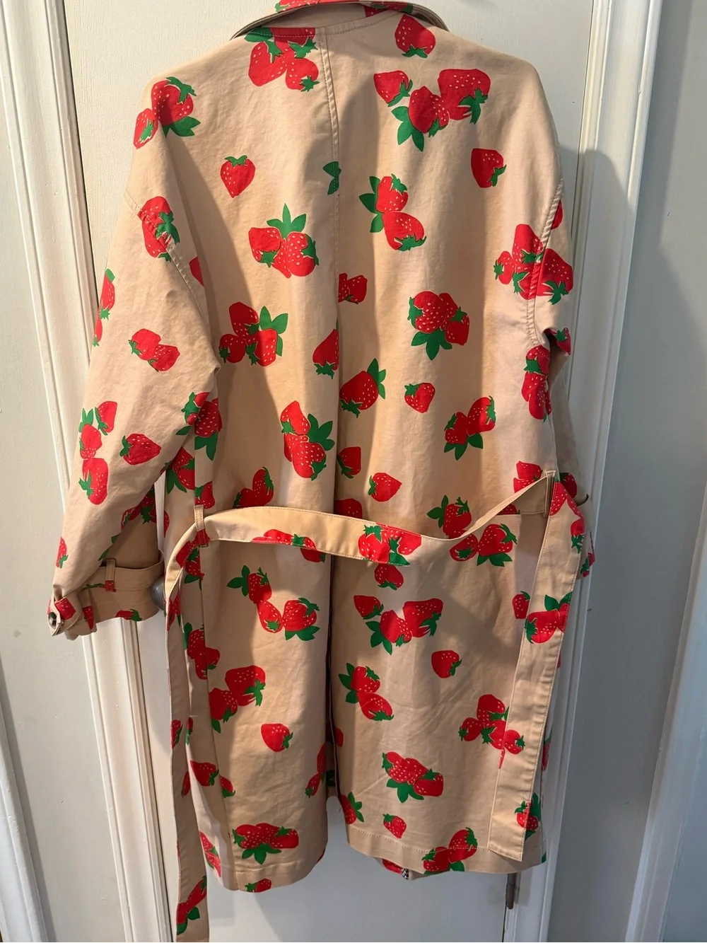 Maeve Strawberry Print Car Coat from Anthropologie Small - Picture 10 of 11